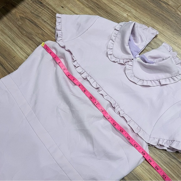 GAL MEETS GLAM Ruffle Trim Peter Pan Collar Dress - Picture 9 of 9